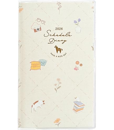 Amazon.co.jp: クツワ 手帳 カラーインデックス手帳 2026年